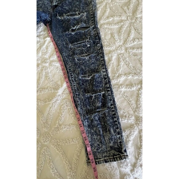 Judy Blue Jeans distressed ripped acid wash retro destroyed blue denim 3X / 20W - Picture 14 of 15